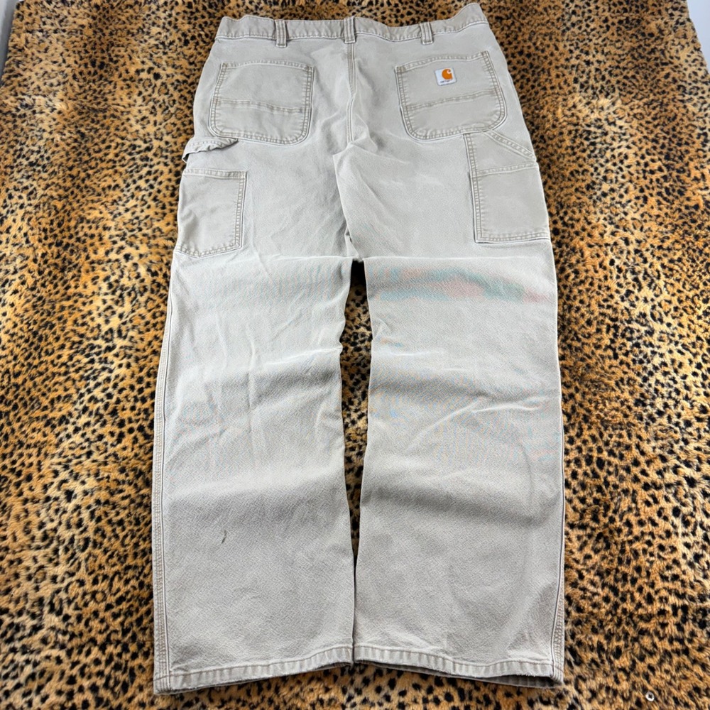 Carhartt Relaxed Fit Carpenter Pants Tan Khaki Baggy Workwear 40x34